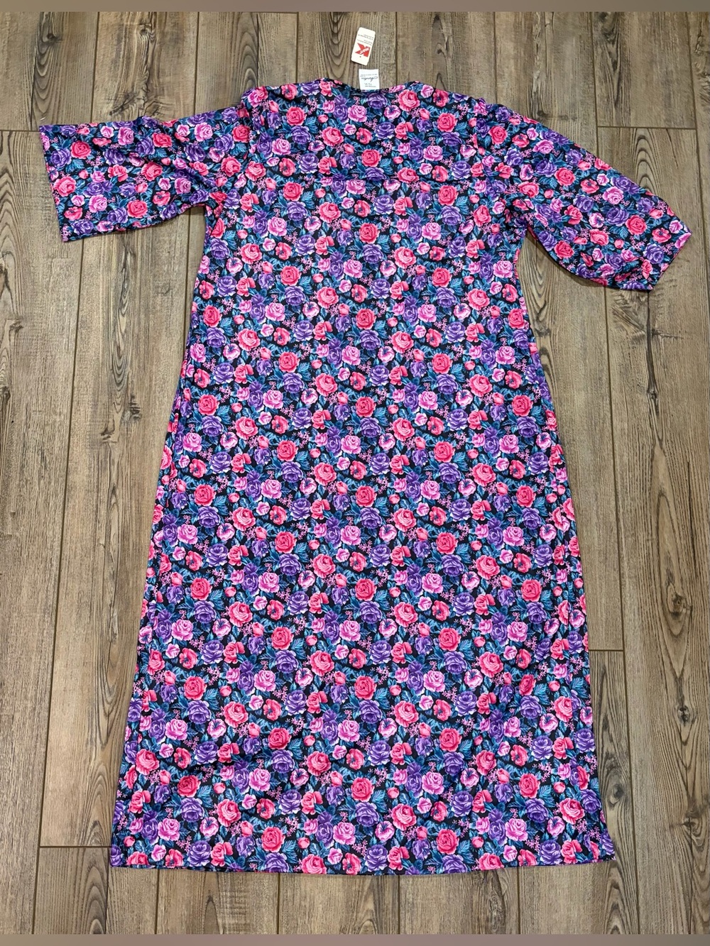 Vintage Hamilton Floral House Dress Zip Front Cottagecore Plus Size 1X XL - Picture 4 of 7